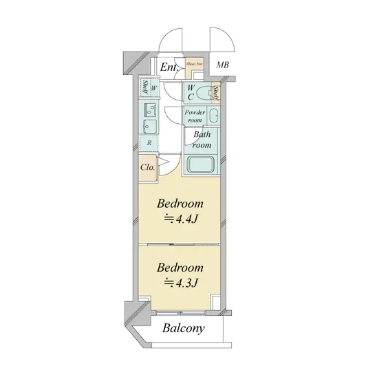 Type J2 間取り図